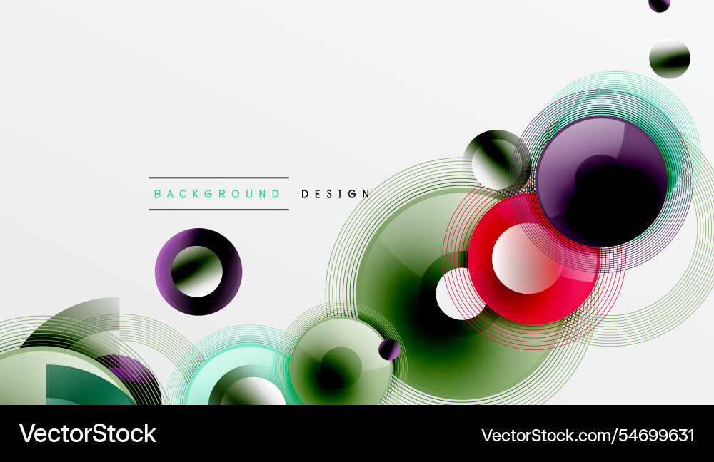 Sleek with overlapping circles in vibrant Sleek with overlapping circles in vibrant vector image