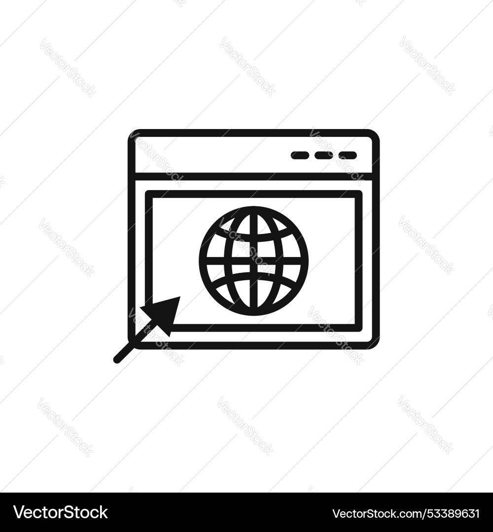 Website ui design icon isolated on white Website ui design icon isolated on white vector image