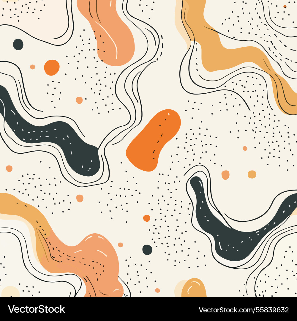 Abstract fluid shapes pattern Vector Image