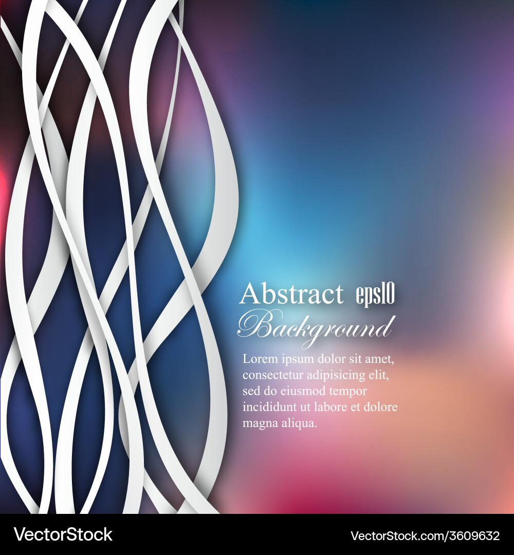 Abstract lines on blur background vector image