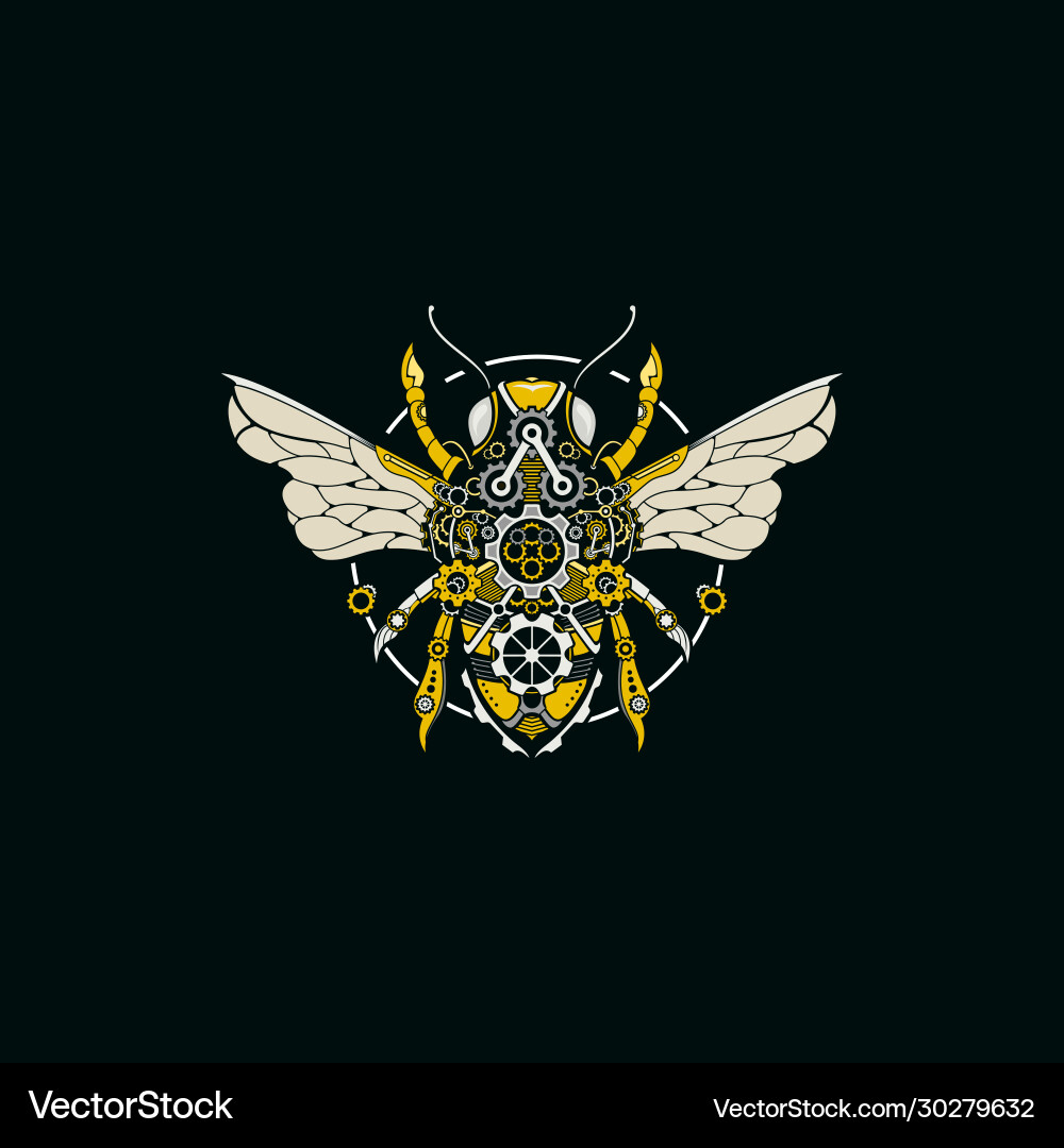 Abstrakte Bienen-Dampf-Logo Abstrakte Bienen-Dampf-Logo vektorbild