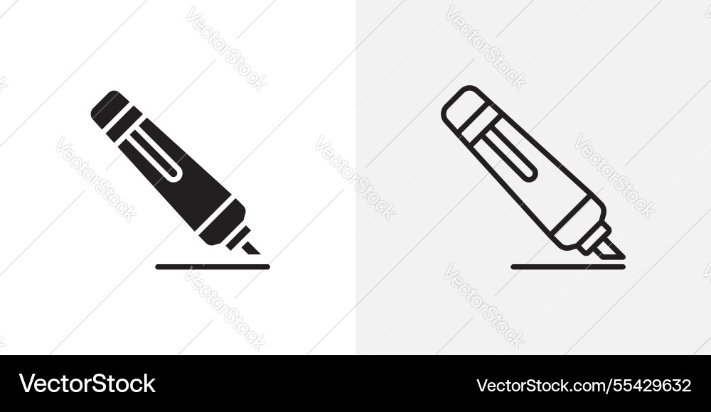 Highlighter icons pack for apps and ui ux desigs Vector Image