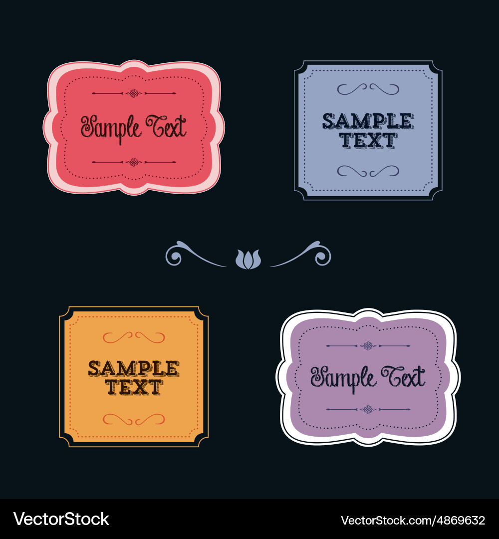 Ornate Frames & Borders Collection vector image