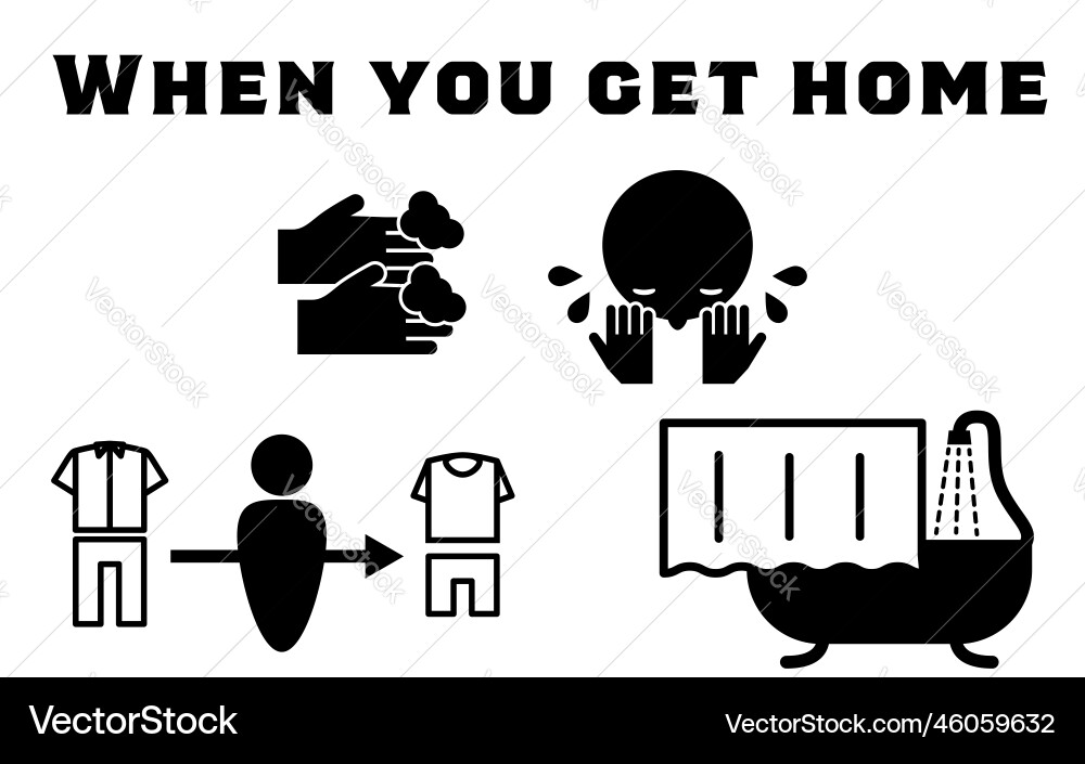 Showing points to keep in mind after returning Showing points to keep in mind after returning Vector Image