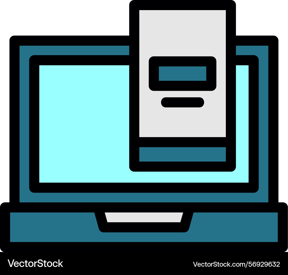 Two-factor authentication line filled style icon Vector Image