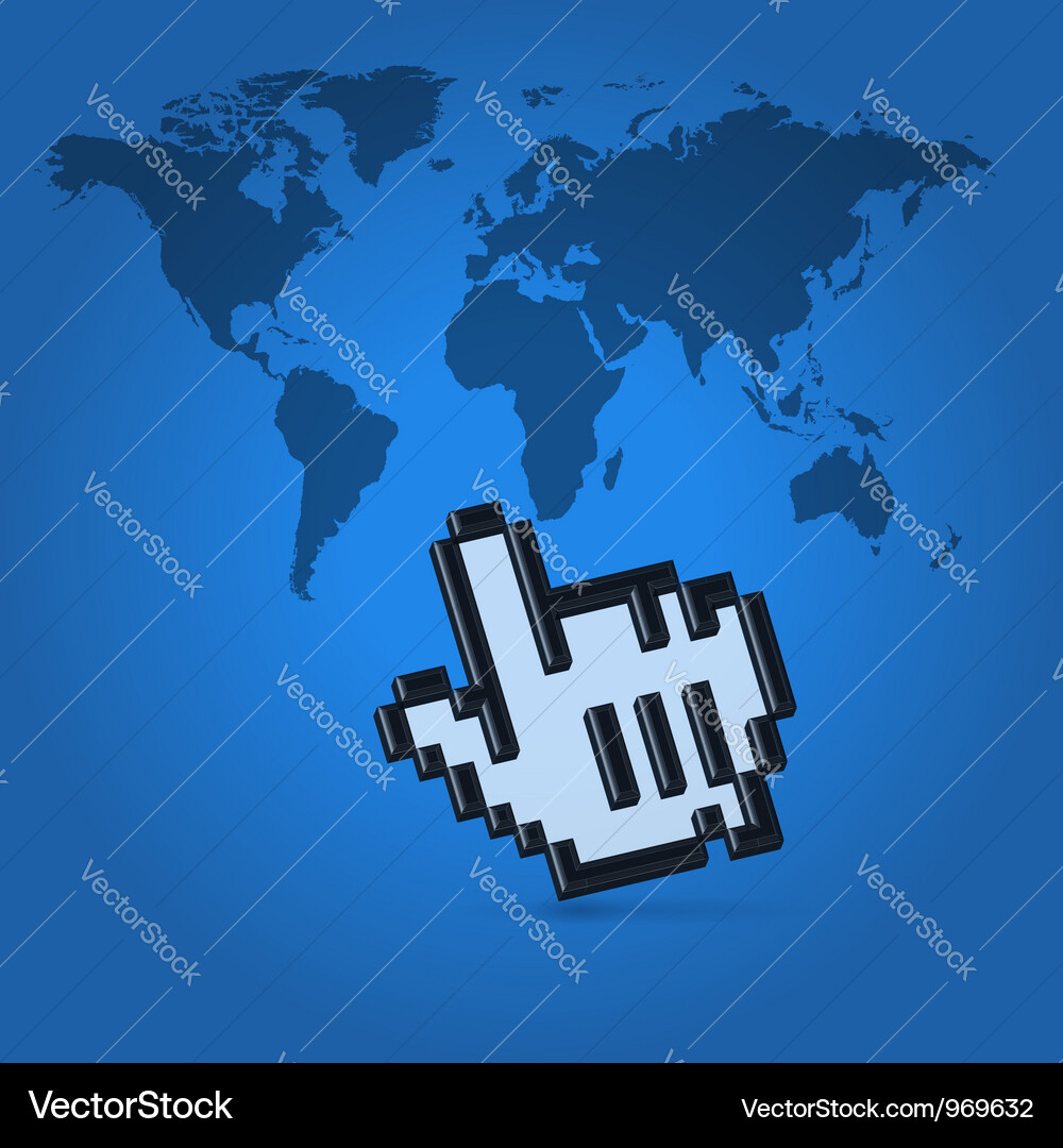 World click pointer Vektorbild