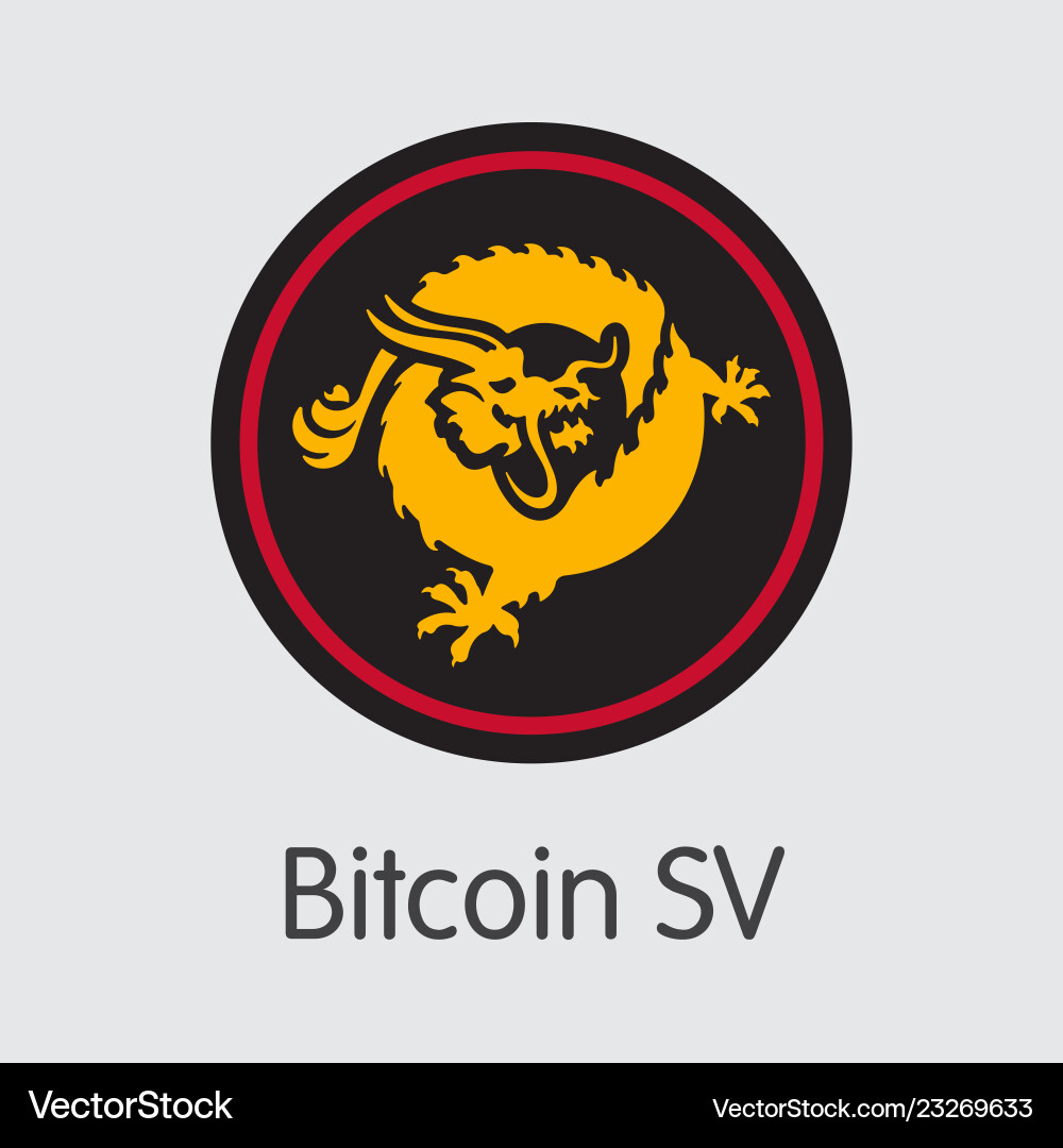 Bitcoin SV Crypto Logo – Royalty-Free Vector | VectorStock