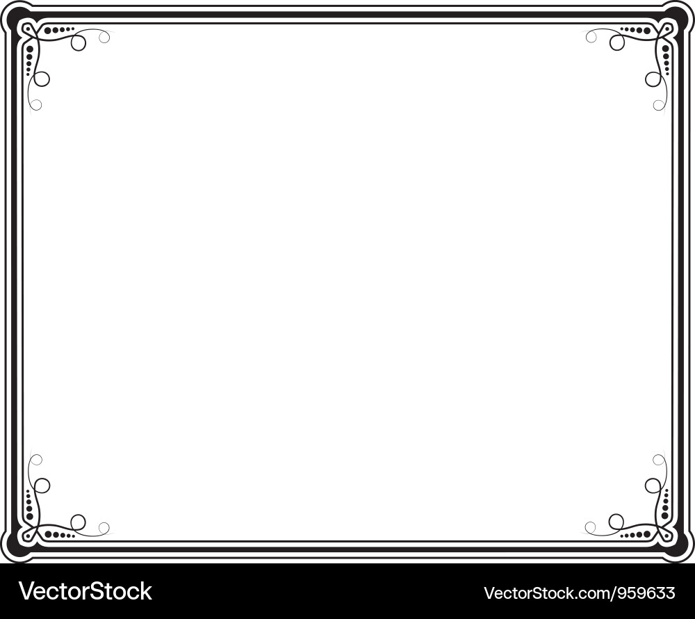 Elegant Swirled Frame Vector Image