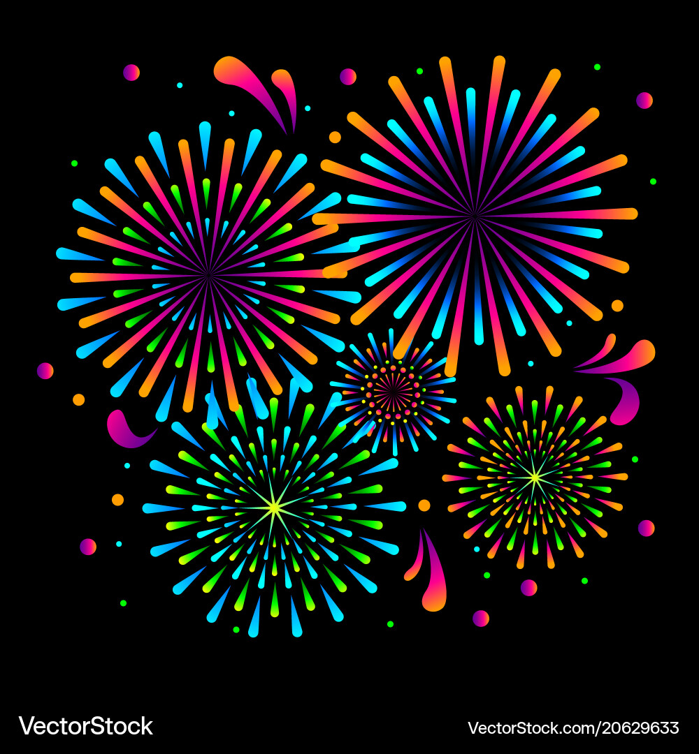 Holiday firework independence day of america Holiday firework independence day of america vector image