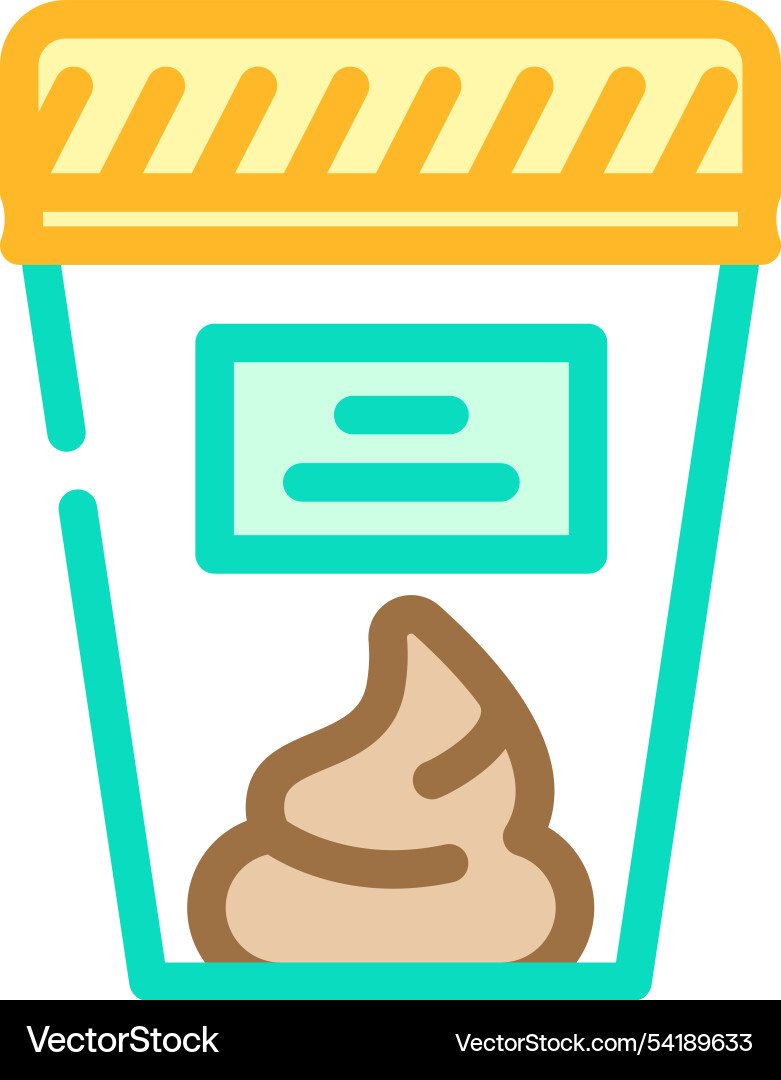 Infested stool sample color icon Infested stool sample color icon vector image