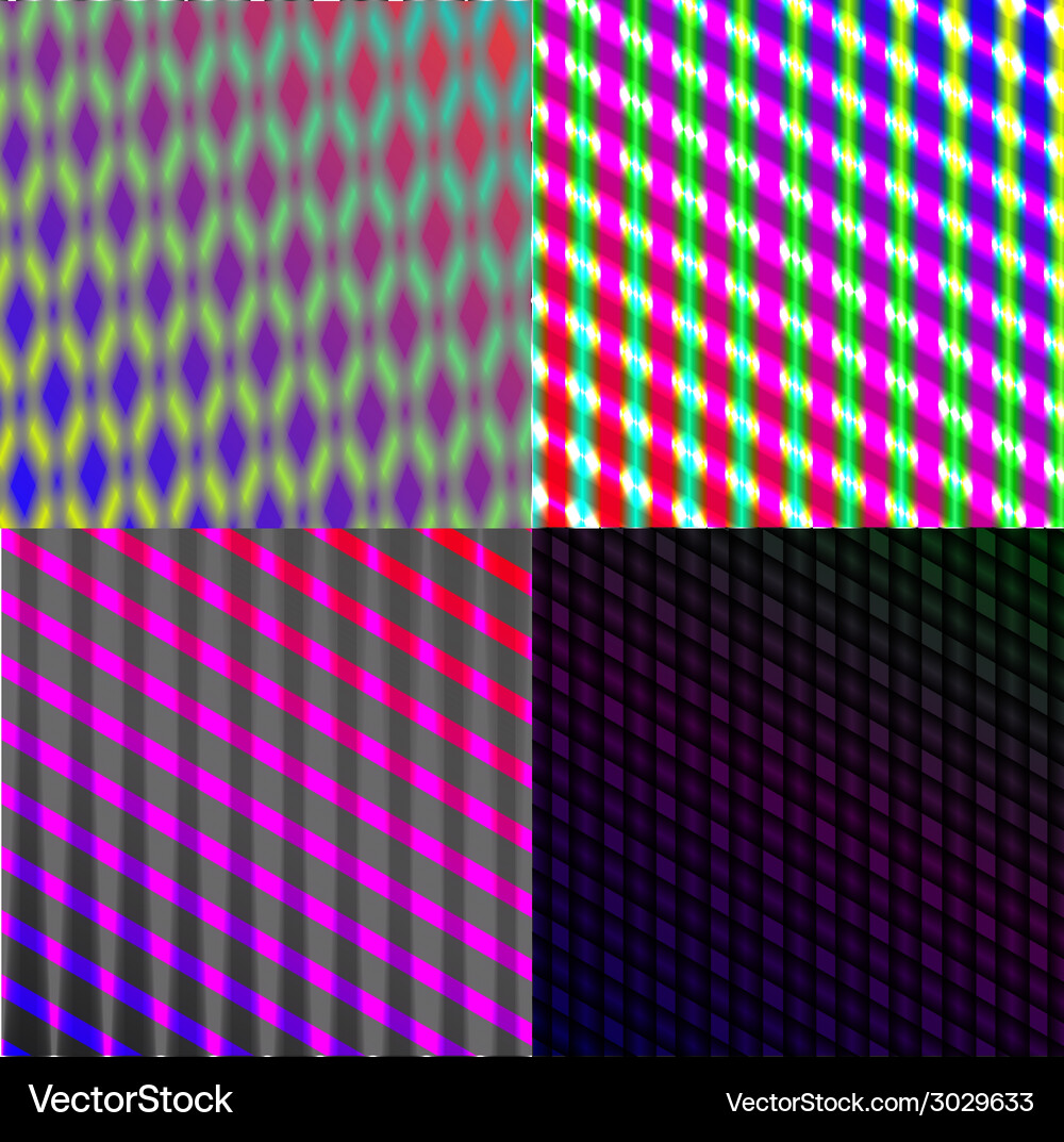 Set of dark abstract spectrum background lines Vector Image