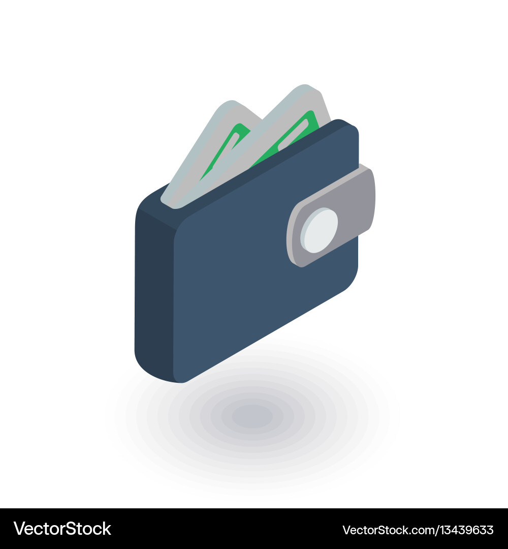 Wallet with money cash finance bank and shopping Wallet with money cash finance bank and shopping vector image
