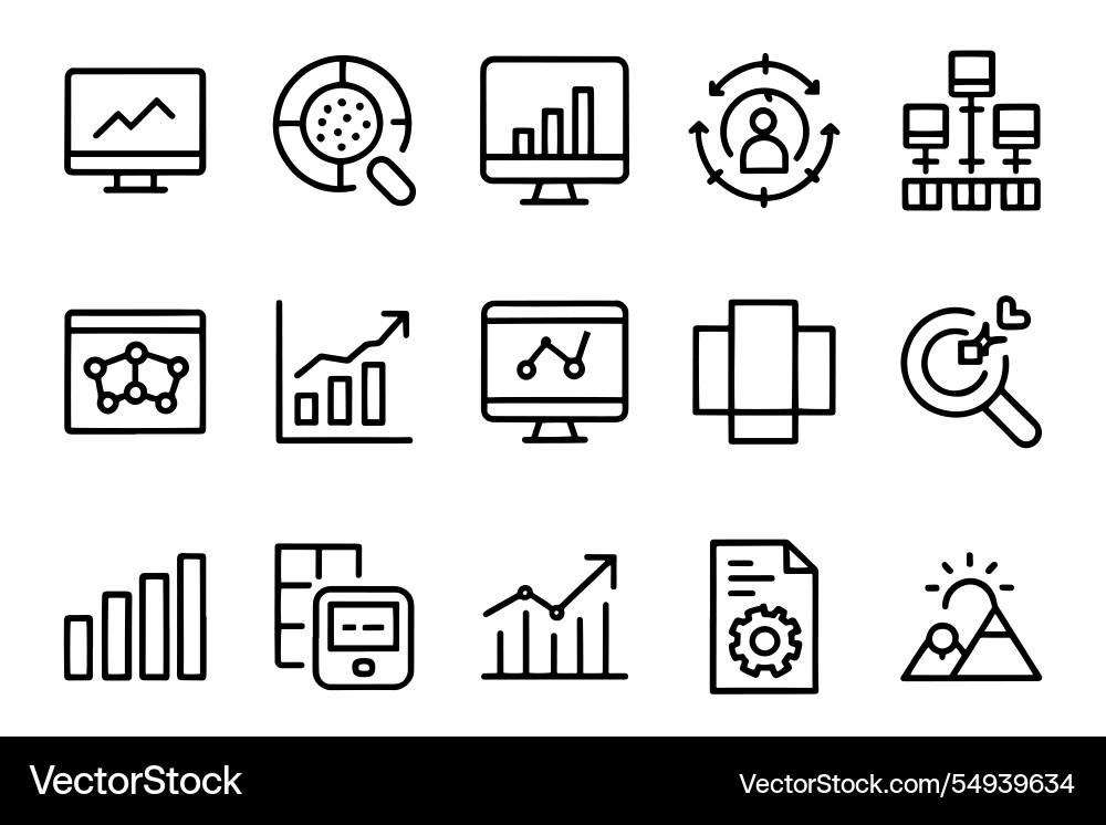 Business graph and data analysis related editable Business graph and data analysis related editable vector image