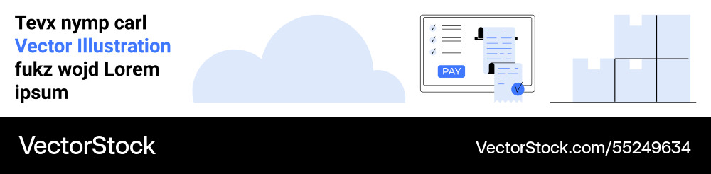 Cloud-based payment system with digital form Vector Image