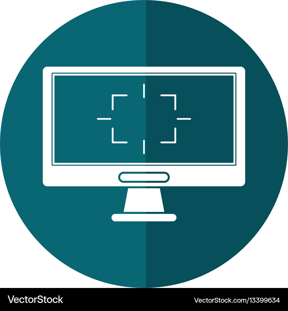 Screen computer tag game shadow Vector Image