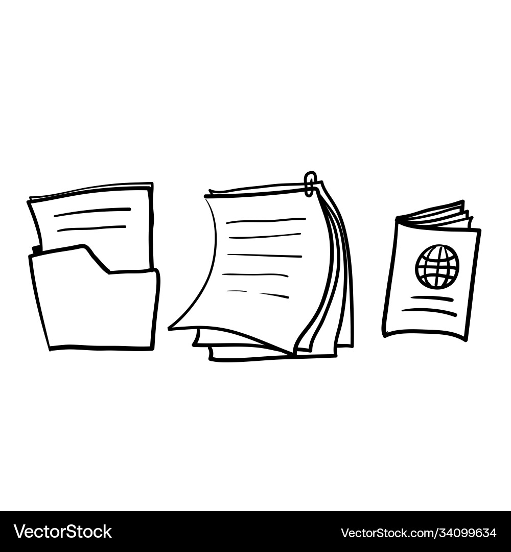Simple set documents related line icons Simple set documents related line icons vector image