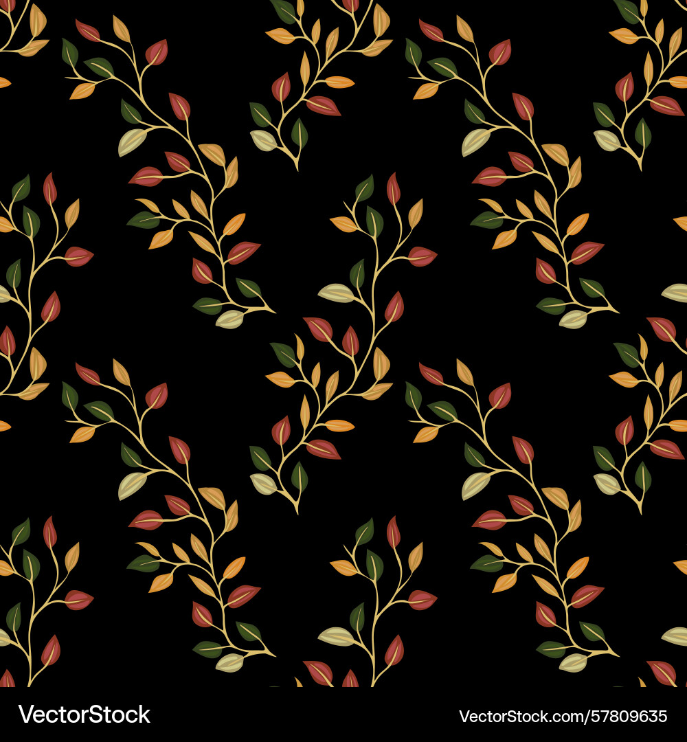 A seamless pattern featuring delicate vines Vector Image