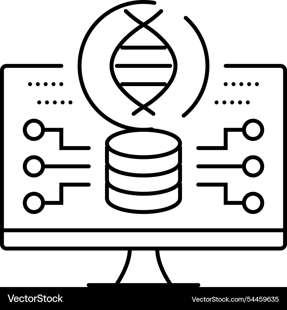 Cellular reprogramming cryptogenetics line icon Vector Image