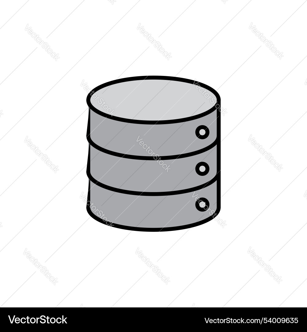 Database icon isolated on white background vector image