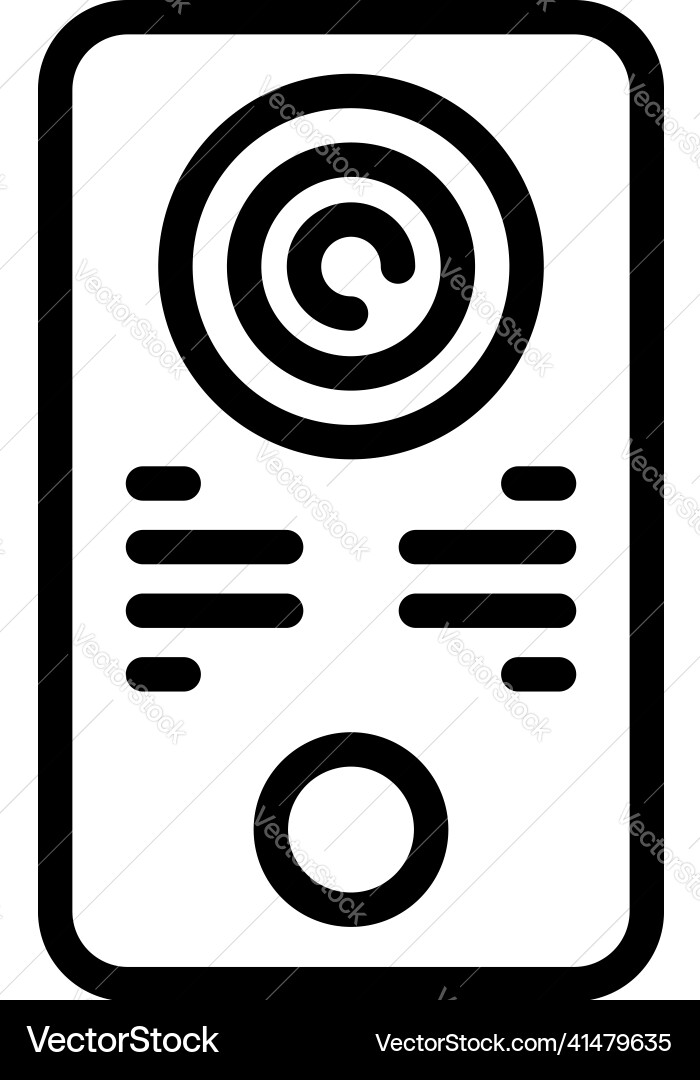 Entry video intercom icon outline Vector Image