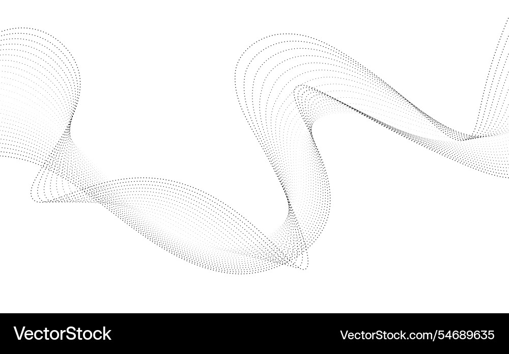Flowing dots particles wave pattern Flowing dots particles wave pattern vector image