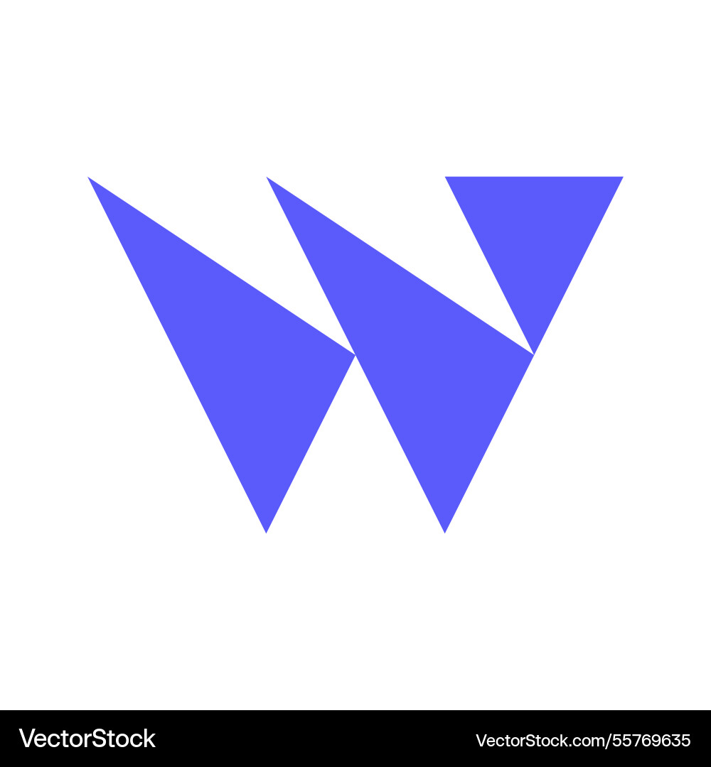 Letter w logo Royalty Free Vector Image - VectorStock