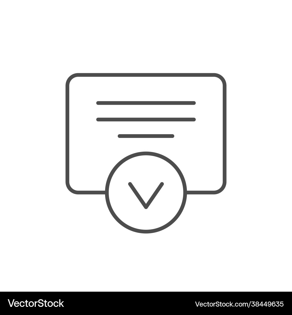 Message sent line outline icon Message sent line outline icon vector image