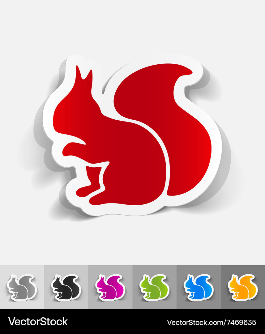 Realistic design element squirrel Vector Image