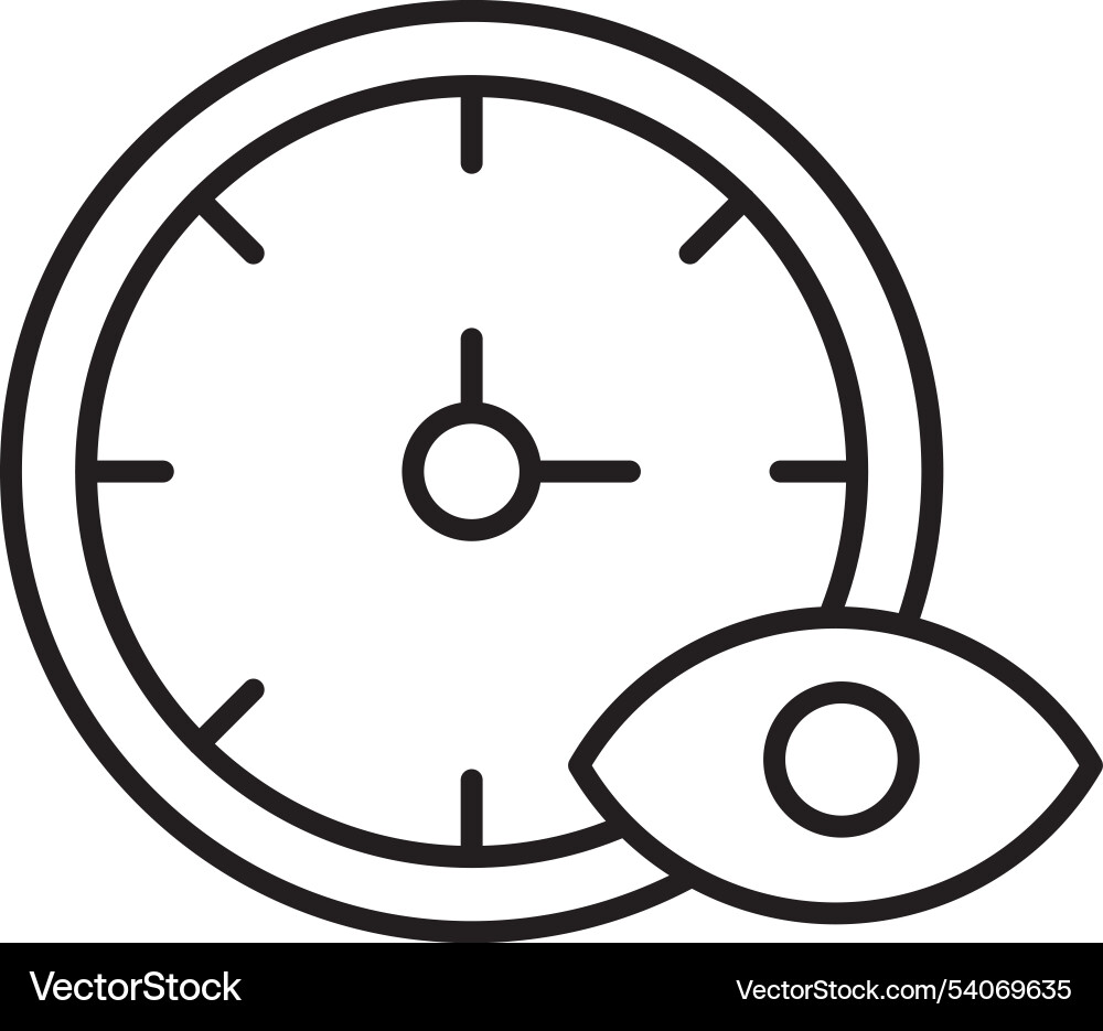 Time tracking line icon design Vector Image