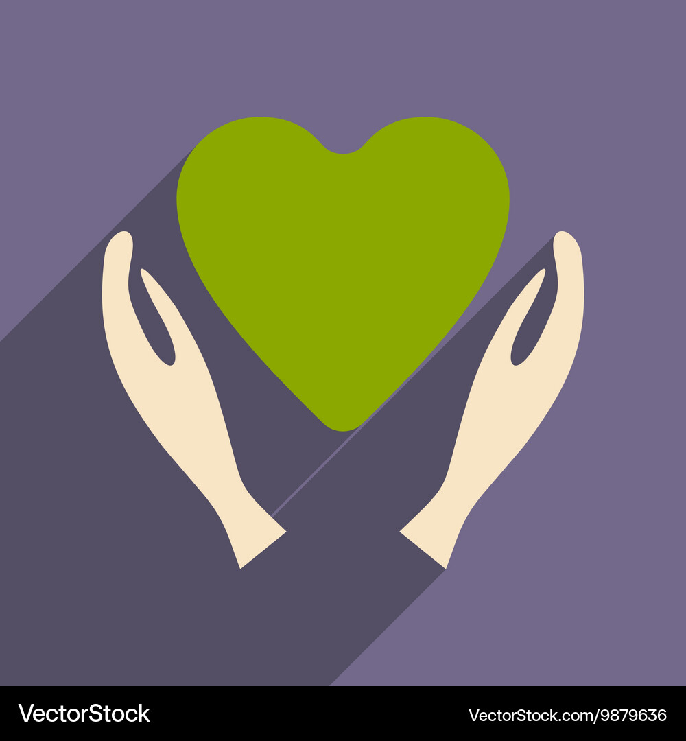 Flat with shadow icon and mobile application Vector Image