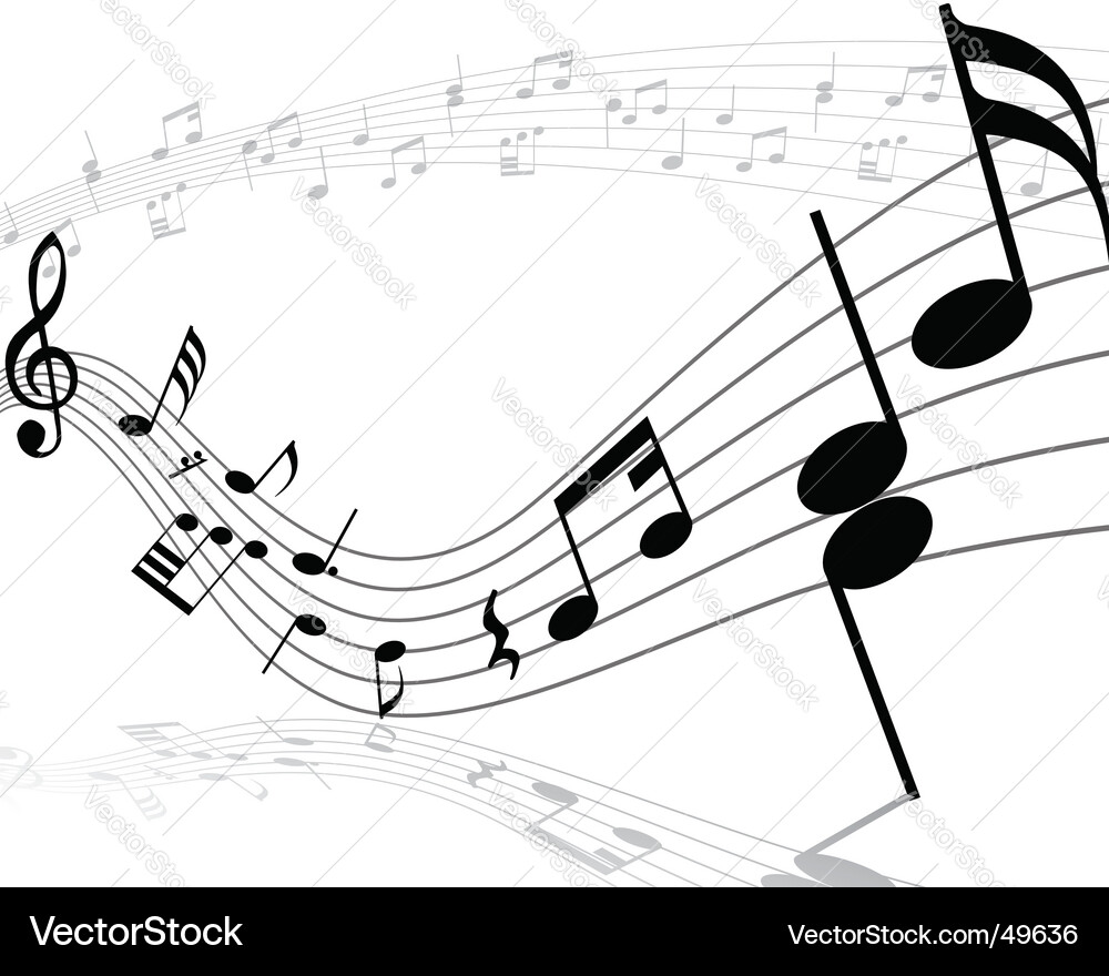 Musical Notation Background Vector Image
