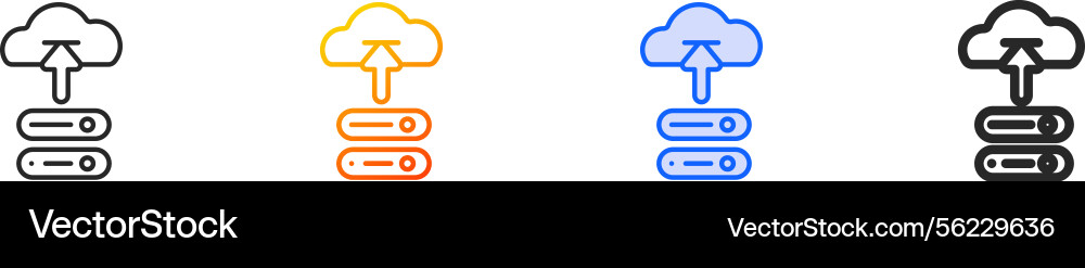 Server iconthin linear gradient blue stroke Server iconthin linear gradient blue stroke vector image