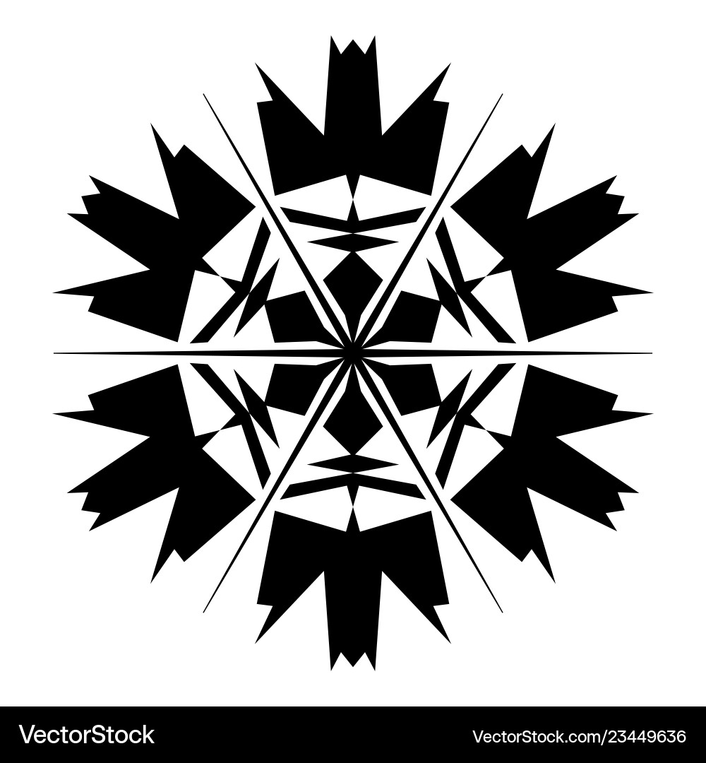 Simple snowflake template Simple snowflake template vector image