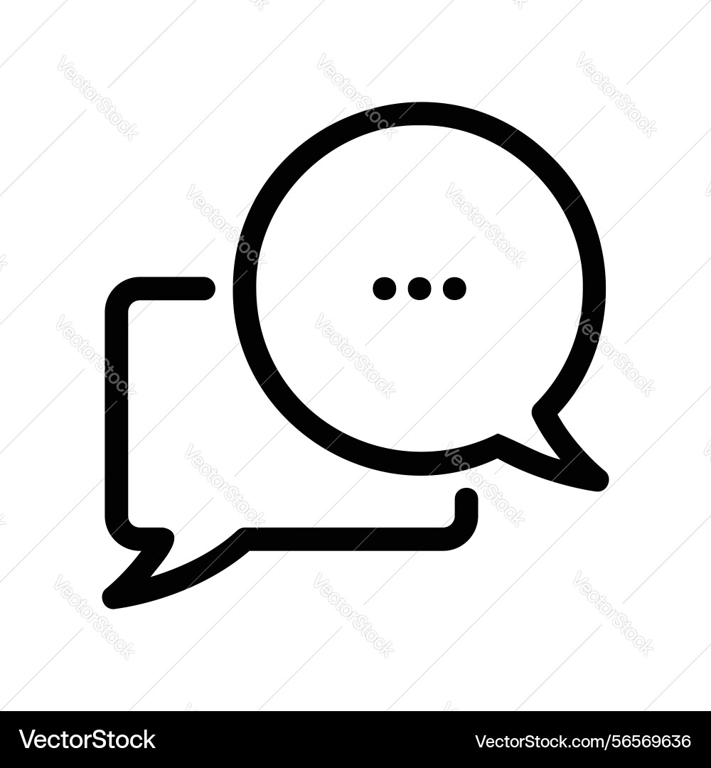 Speech bubble conversation icon with three dots Speech bubble conversation icon with three dots Vector Image