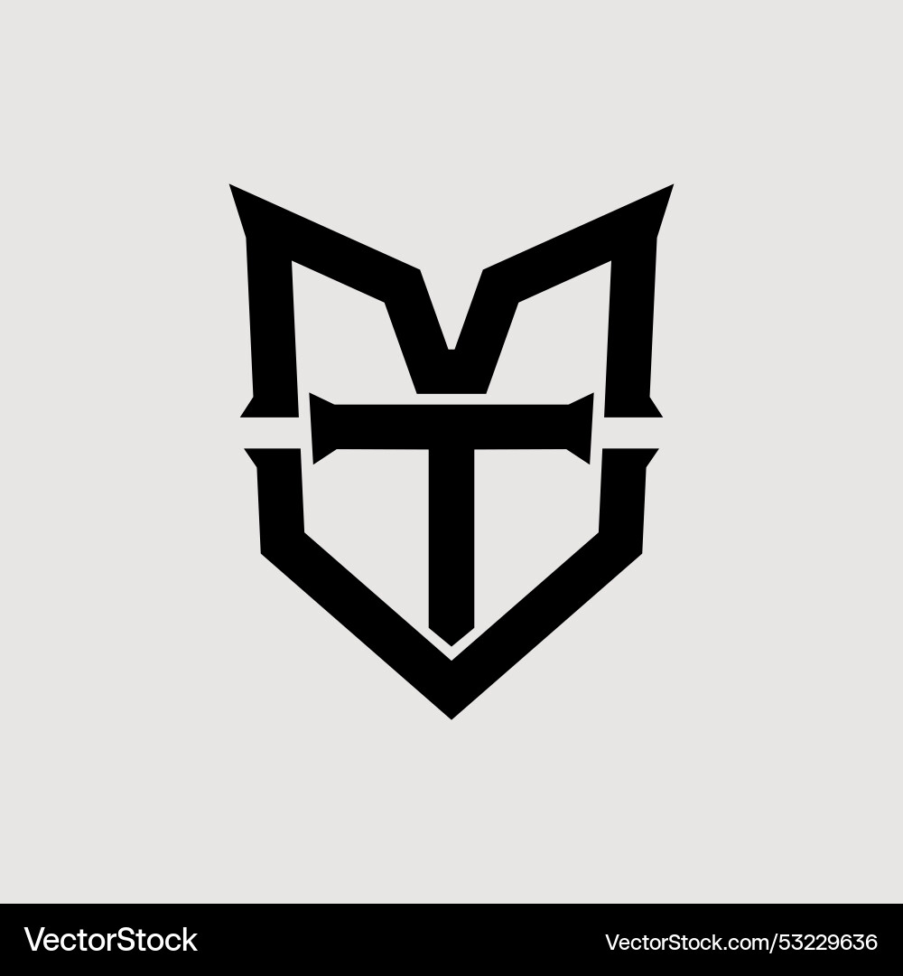 Tmu abstract combined letter logo Royalty Free Vector Image