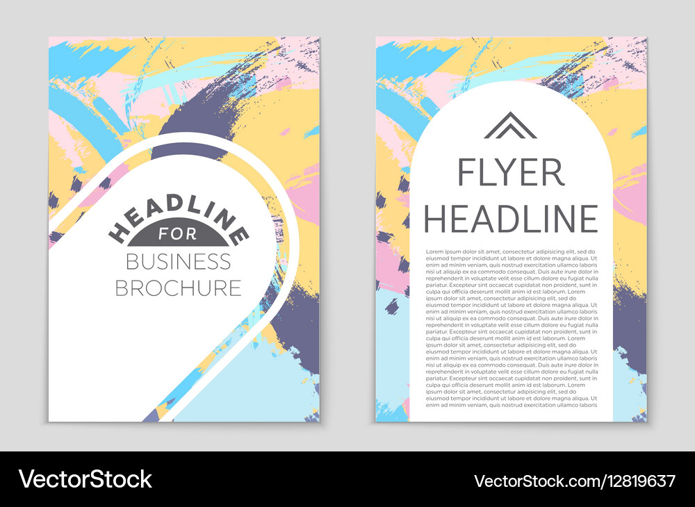 Abstract layout background set for art Vector Image