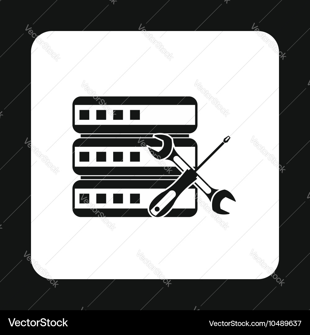 Configuring cells for data storage icon Vector Image