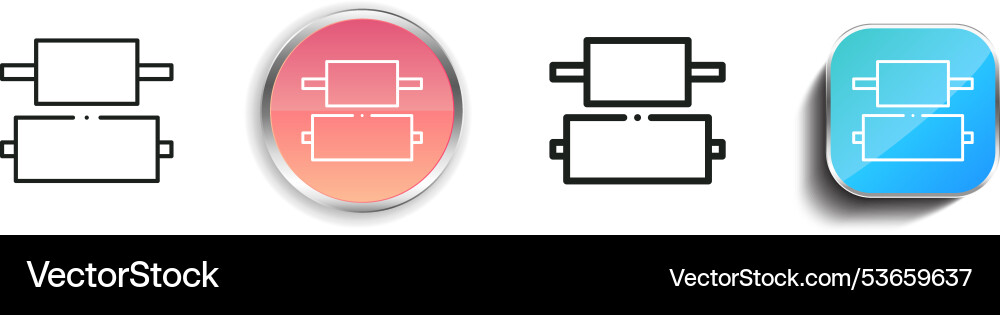 Distribute objects icon thin linear regular vector image