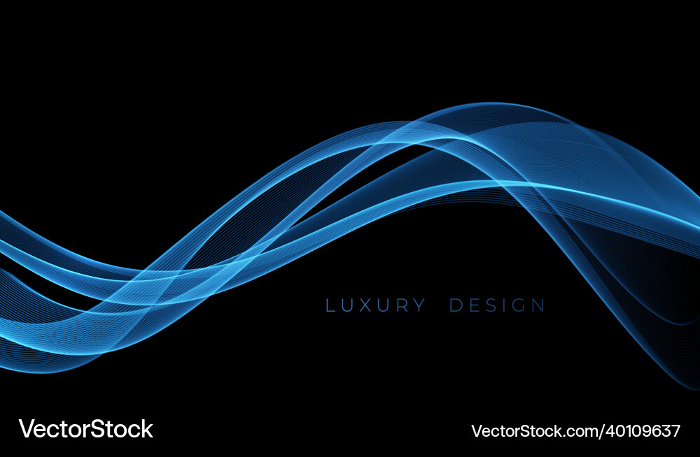 Dynamic Blue Waves vector image