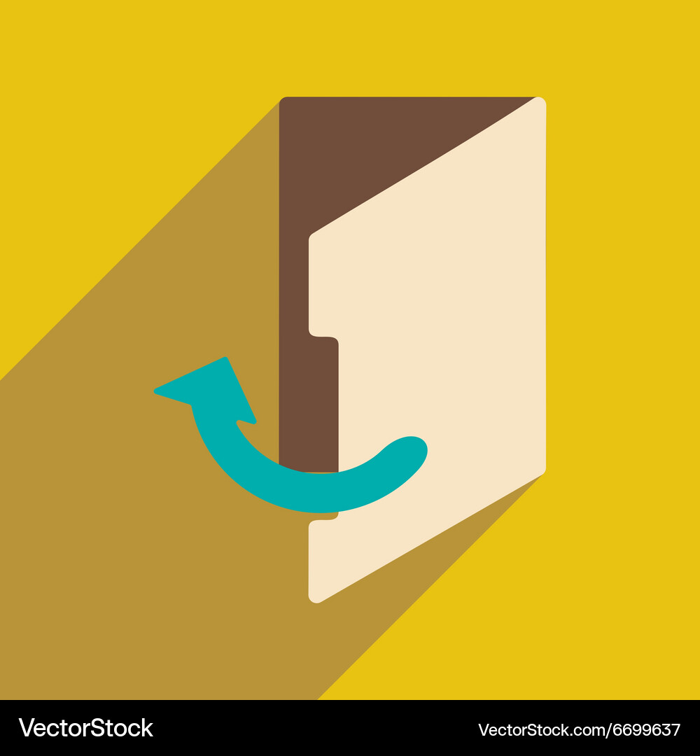 Flat with shadow icon and mobile application Vector Image