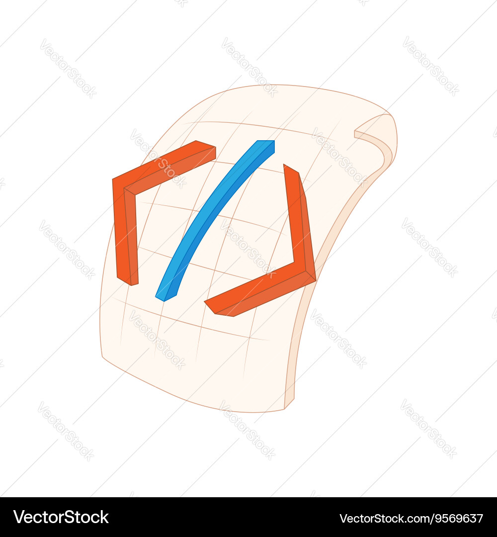 Html file icon in cartoon style Vector Image