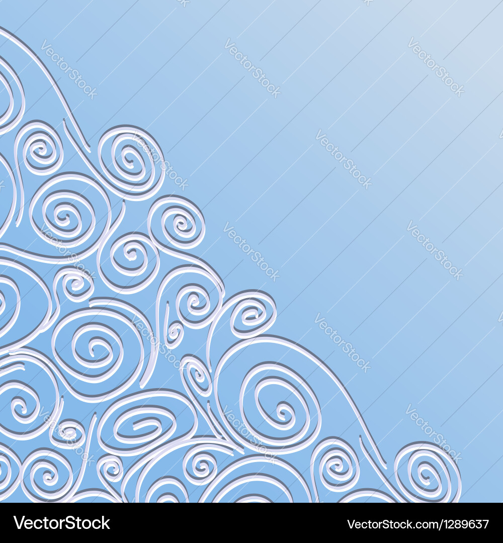 Lace frame with spirals pattern vector image