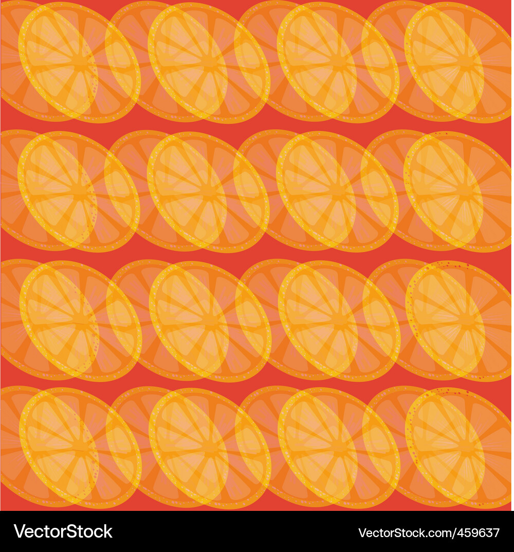 Lemon slices on red background Vector Image