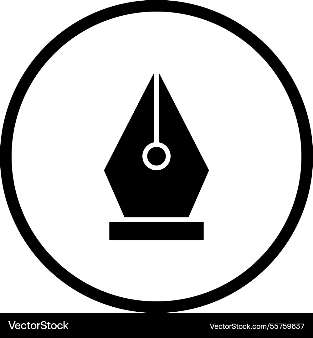 Nib icon design Vector Image
