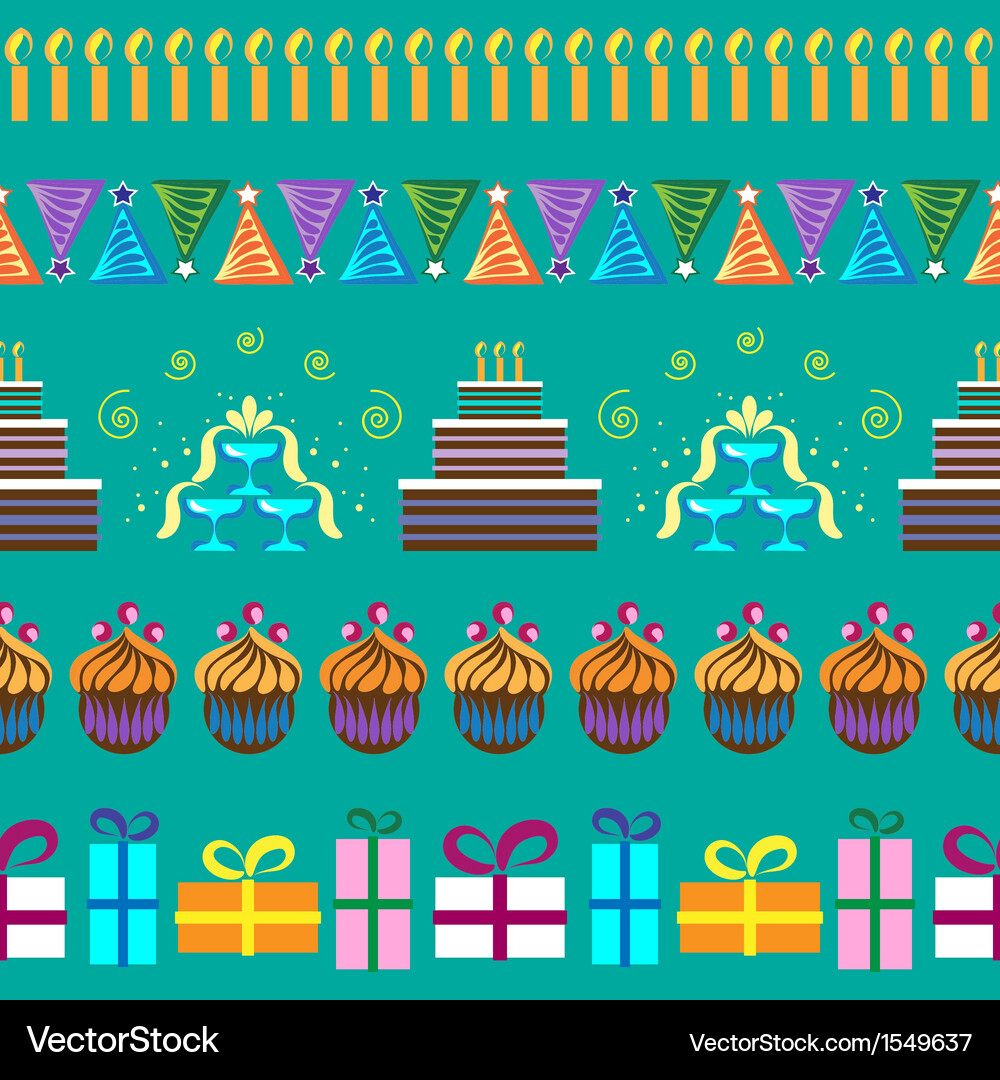 Pattern with party elements Vector Image