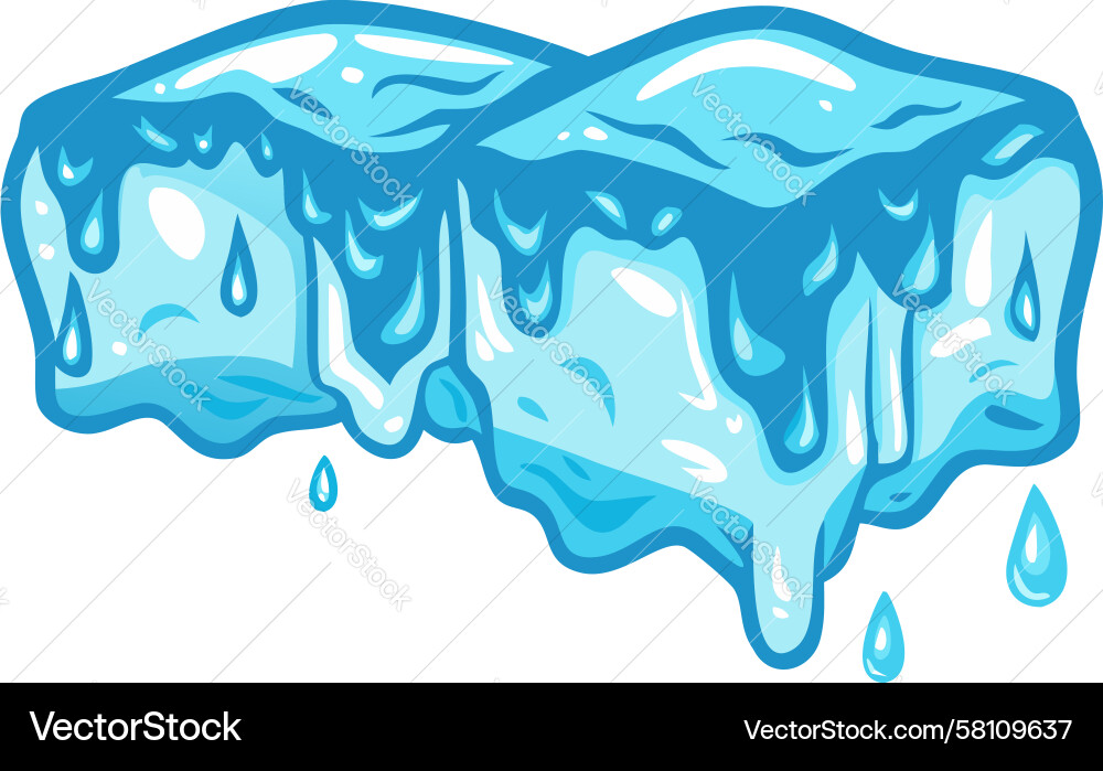 Refreshing Ice Cube Stack Vector Image