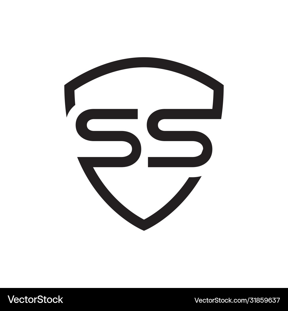 Security Shield Letter S Logo Royalty Free Vector Image