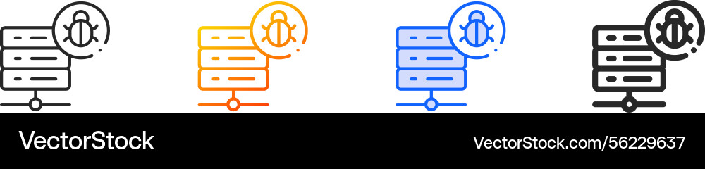 Server iconthin linear gradient blue stroke Server iconthin linear gradient blue stroke vector image
