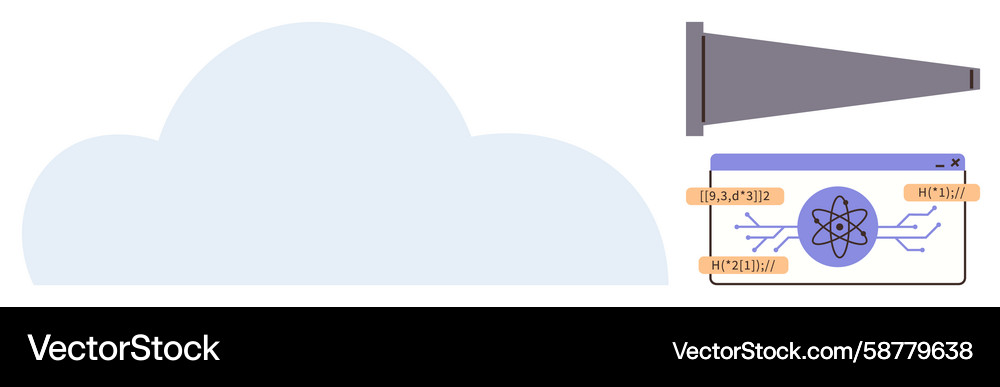 Cloud Data Processing Concept Vector Image