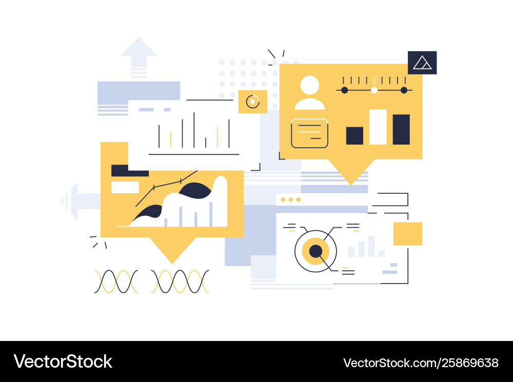 Development process interface design Development process interface design vector image